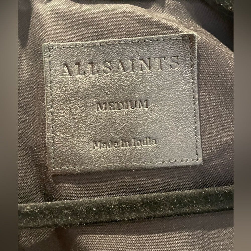 All Saints Quilted Leather Jacket - Black - Picture 5 of 7
